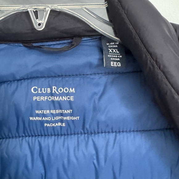 NAVY - Men's Down Packable Quilted Puffer Jacket black with blue interior - Picture 3 of 3